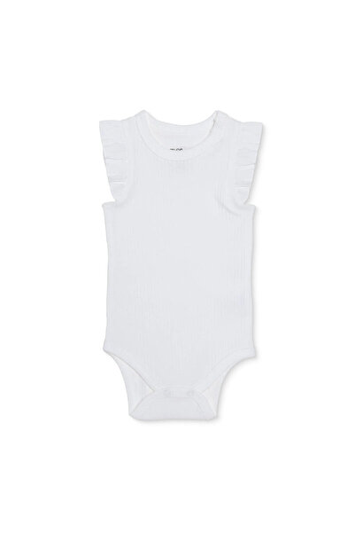 Tiffany Kız Bebek Body Çıtçıtlı Bisiklet Yaka Atlet