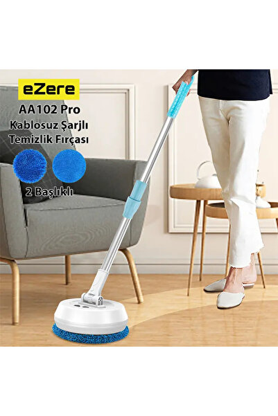 ALETOOLS EZERE AA102 Pro Teleskopik Kablosuz Döner Temizlik Fırçası – Cam Tav...