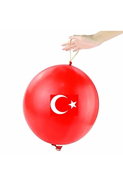 Kuzey High Quality 50 Pieces Flagged Rubber Balloon 45 cm Balloon Flag Balloo...