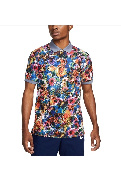 Nike Polo Tenis Tişörtü Kısa Kollu Çiçek Desenli DA4364-493