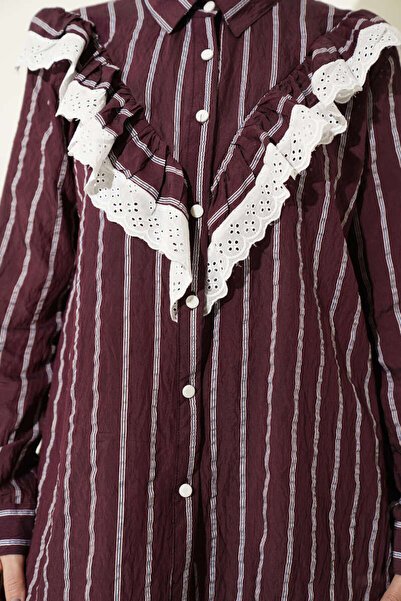 Lavanta Tekstil Τουνίκ με δετές λεπτομέρειες και ρίγες