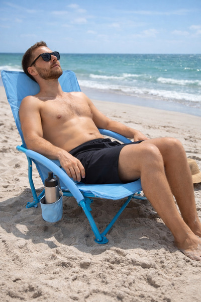 Binbirreyon Çantalı Plaj Sandalyesi Katlanır Kamp Sandalyesi Yere Yakın Sanda...