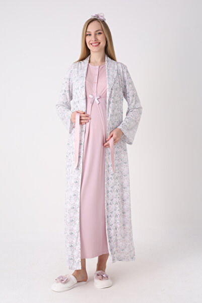 Lohussa Νέα σεζόν Σετ νυχτικών εγκυμοσύνης με σχέδιο γιακά σε σχήμα σάλι, ολό...