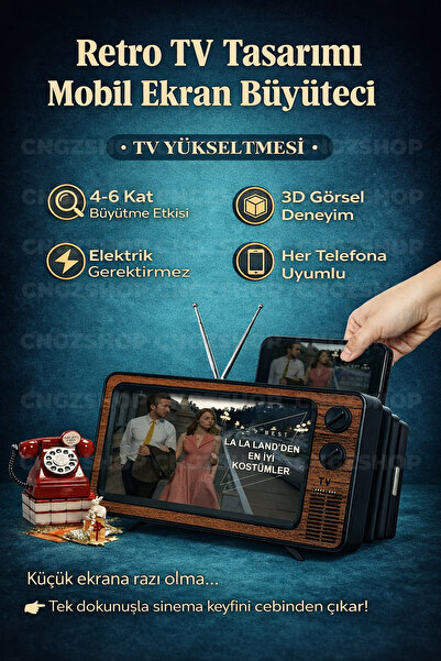 CNGZSHOP Μεγεθυντικός φακός οθόνης τηλεφώνου |   Τρισδιάστατη εικόνα HD με σχ...