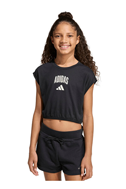 adidas Μαύρο μπλουζάκι για κορίτσια KC4590 JG CLGT TEE