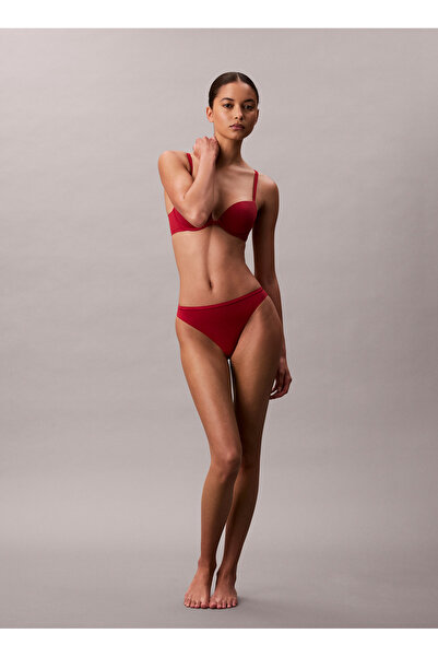 Calvin Klein Bordo Kadın Bikini Külot LV00QF8253 CK WOMEN