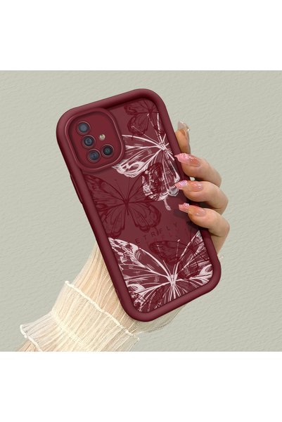 PATTERNOVA حافظة سيليكون متوافقة مع هاتف سامسونج جالاكسي A51 4G بلون أحمر فرا...
