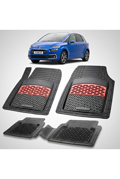 TEAMCAR Πατάκια δαπέδου συμβατά με Citroen C4 Picasso MPV Facelift 2013-2018 ...