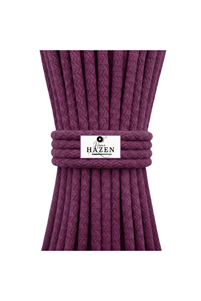 Hazen Home Kordon İp Pamuklu 6-7 mm 45-50 Metre 1 Kg İp - Mürdüm