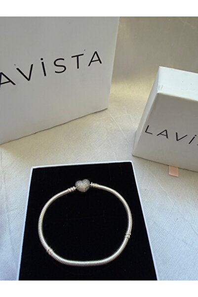 Lavista Silver Taşlı Kalp Gümüş Bileklik