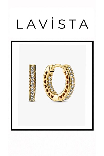 Lavista Silver Tek Halka Taşlı Gümüş Küpe