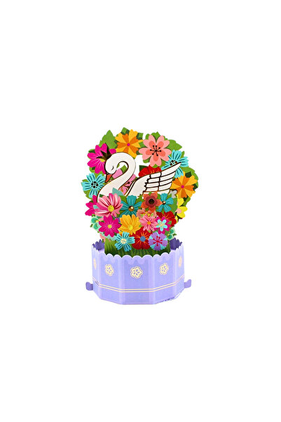 Gift Design Μαγικά Αναδυόμενα Χάρτινα Διακοσμητικά: Κύκνος με Λουλούδια
