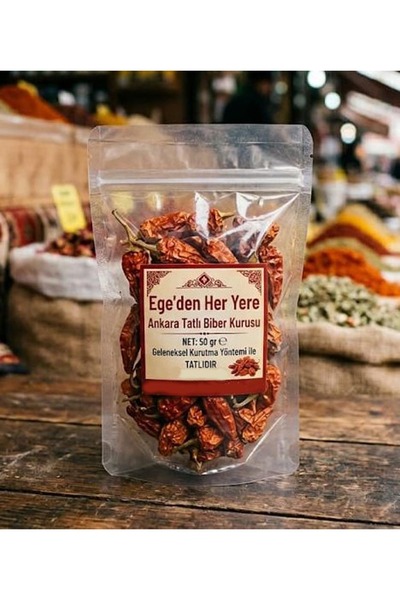 EgedenHerYere Ankara Tatlı Biber Kurusu 50 gr.(23-30 Adet Arası) Ankara Tatlı...