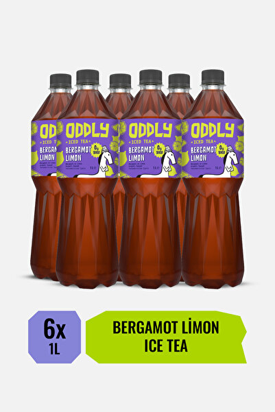 ODDLY Yeni Bergamot & Limon Ice Tea - 0gr şeker ve kalorisiz 6x1 litre Soğuk Çay