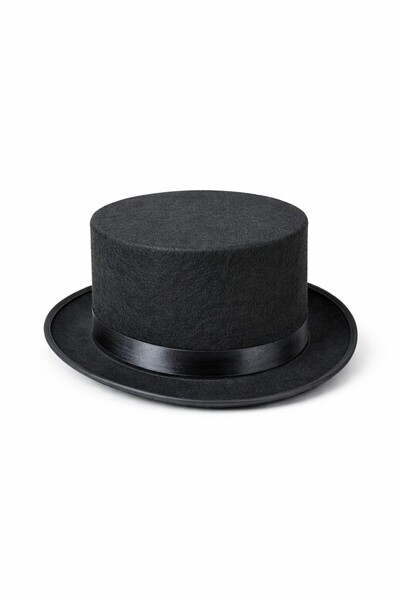 TOYFEST Set de magician pentru copii, 2 piese, pălărie neagră și baghetă, accesoriu pentru spectacol de costume de petrecere - 5-12 ani