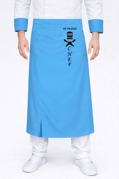Üniformanya Ποδιά Σεφ με Κέντημα Όνομα και Δώρο, Ποδιά Μαγειρικής με Κέντημα ...