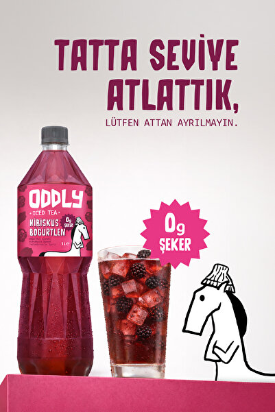 ODDLY Hibiskus & Böğürtlen IceIce Tea - 0grker ve kalorisiz 3x1 litre Soğuk Çay
