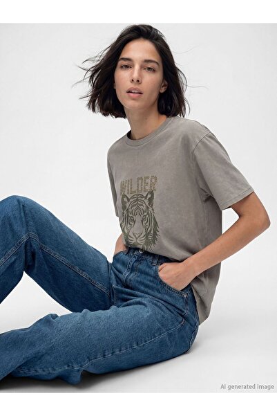 LC Waikiki Oversize 100% Cotton Women's T-Shirt
