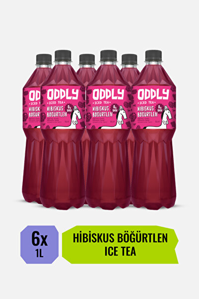 ODDLY Hibiskus & Böğürtlen IceIce Tea - 0grker ve kalorisiz 6x1 litre Soğuk Çay