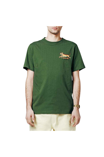 The Dudes Κλασικό μπλουζάκι Wild Life, πράσινο μπουκαλί, XL