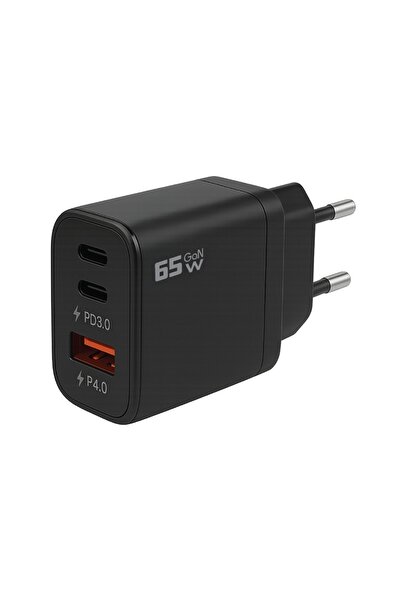 Redline 65W GAN Type C + Type C + USB A Girişli Hızlı Şarj Adaptörü