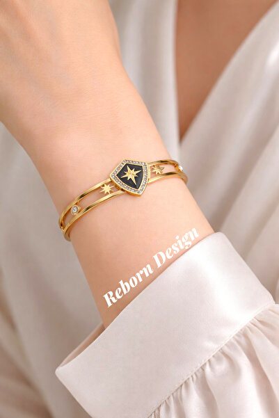 REBORN DESIGN 316L Steel Gold Color Polar Star Bracelet