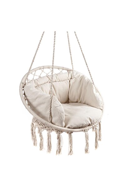 SERSIMO Κρεμαστή κουνιστή στρογγυλή καρέκλα με μαξιλάρι Comfort Plus, για το ...