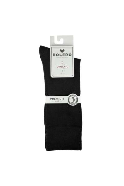 Men's Casual Elastic Seamless Organic Cotton Socks Black