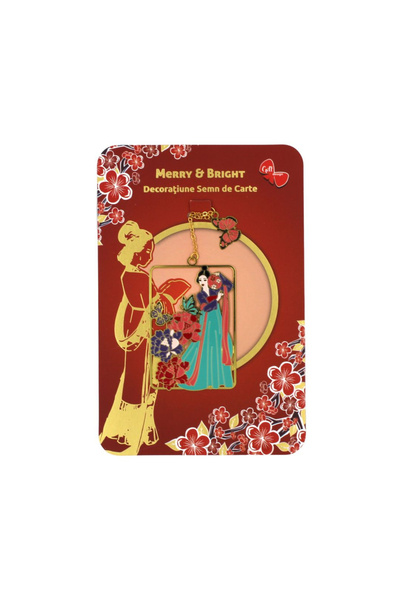 Gift Design Semn de carte, doamnă cu flori, colecția Zen