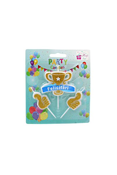 Magic Days Σετ 3 κεριών πάρτι για συγχαρητήρια και επιτυχίες