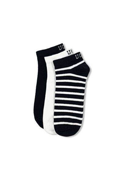 UCLA Lioren 3-Pack Black Short Jacquard Cotton Standard Fit Unisex Socks