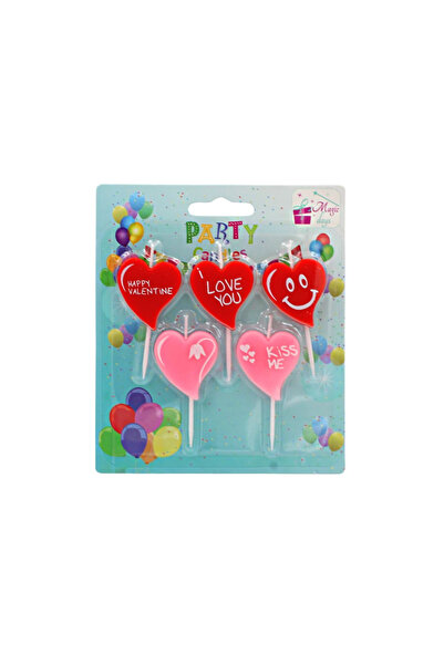 Magic Days Σετ 5 κεριών για πάρτι Βαλεντίνου