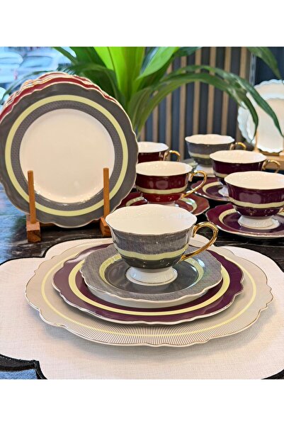 Onedekor 19 Parça Romantic Porselen Pasta Seti