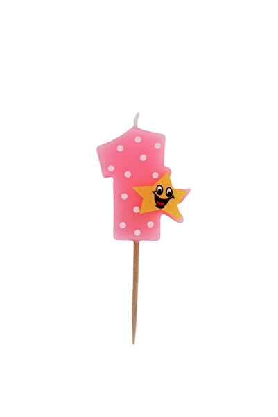Gift Design Lumânare roz numărul 1 pentru aniversare