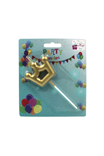 Magic Days Κερί για τούρτα με χρυσή κορώνα