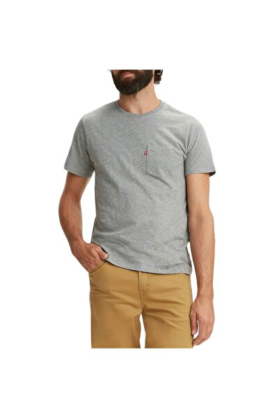 Levis Κλασικό μπλουζάκι με τσέπη, σε μεσαίο γκρι μελανζέ, Λ