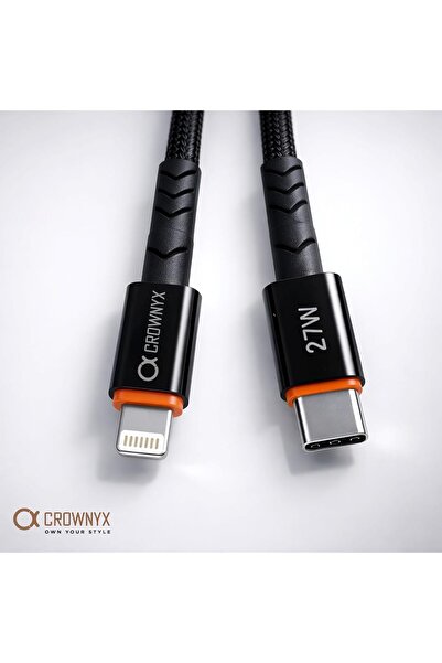 CROWNYX CCC-220 USB-C to Lightning Braided Cord Cable 2M