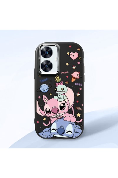 ucuc Realme C55 Compatible Shock-Absorbing Camera Protected Black Silicone Pa...