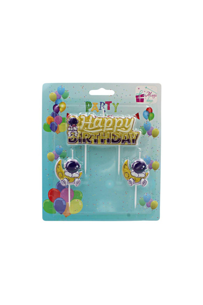 Magic Days Σετ 3 κεριών πάρτι γενεθλίων αστροναύτη "