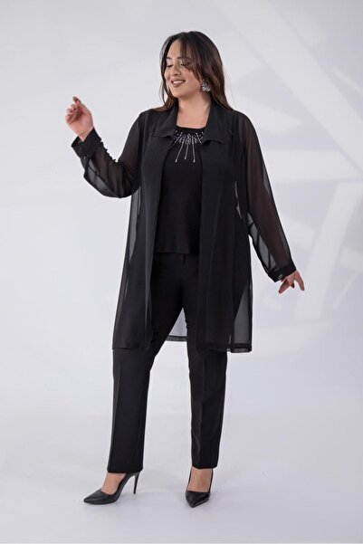 Roxxlen Γυναικεία Μπλούζα Βραδινού Φορέματος Μεγάλου Μεγέθους με Πέτο από Πέτ...