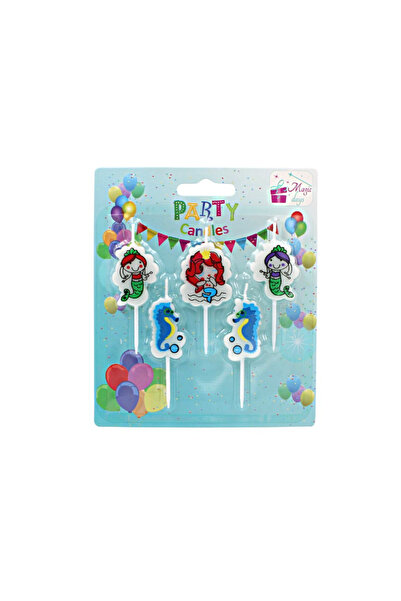 Magic Days Σετ 5 κεριών για πάρτι γοργόνας