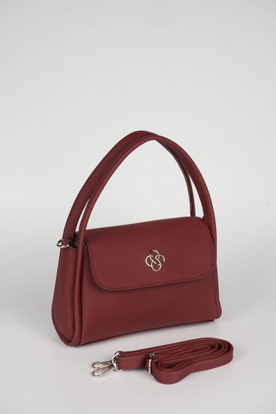 WB BAG Modern Logo Detaylı Kapaklı Kadın El Kol ve Omuz Askılı Çantası
