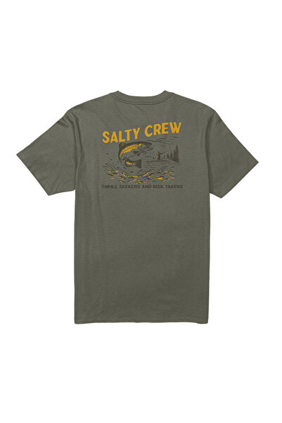 Salty Crew NATURE VIBES ΚΛΑΣΙΚΟ ΚΟΝΤΟΜΑΝΙΚΟ ΜΠΛΟΥΖΑΚΙ ΣΕ ΑΠΟΧΡΩΣΗ ΣΚΟΝΙΣΜΕΝΟ ...