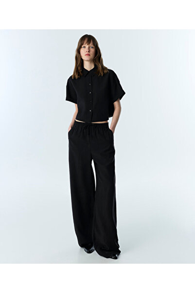 Twist DOKULU WIDE LEG PANTOLON
