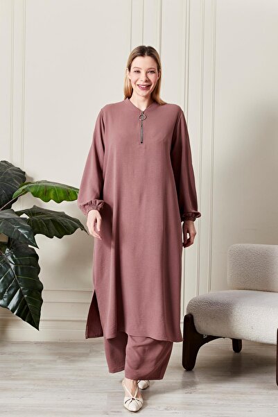 Ferace Γυναικείο Σετ 2 τεμαχίων με φερμουάρ Ayrobin σε μεγάλο μέγεθος