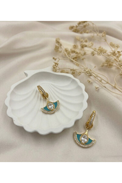 Lunarie Xuping Fan Model Zircon Stone Vintage Earrings Steel Anti-Allergic Vi...