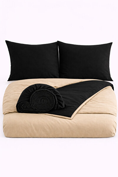 İQON Σετ Παπλωματοθήκη με Ελαστικά Σεντόνια Διπλό Bj-Syh-244 OTLTT