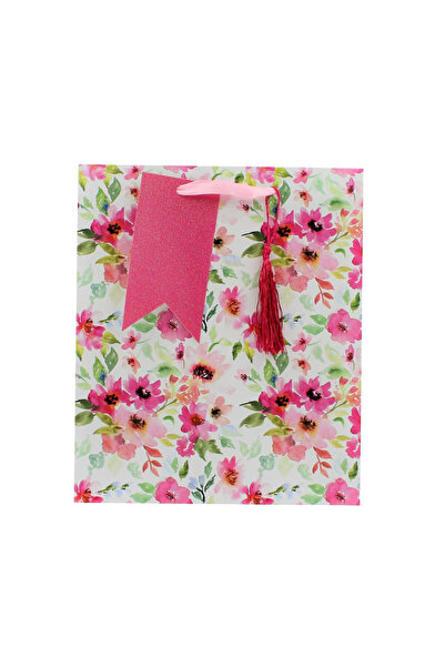 Eurowrap Χάρτινη τσάντα δώρου με σχέδιο λουλουδιών σε στυλ ακουαρέλας "