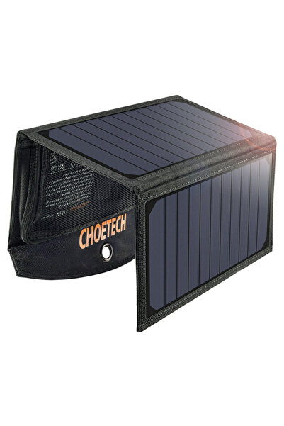 CHOETECH Incarcator solar SC001 USB 19W 2 x USB Negru