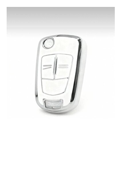 ÖZEN KEYS Opel Astra H Corsa D 2 Button Nano Protection Key Case Cover White ...